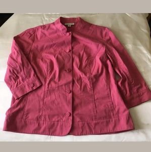 Coldwater Creek 18W pink button front light jacket